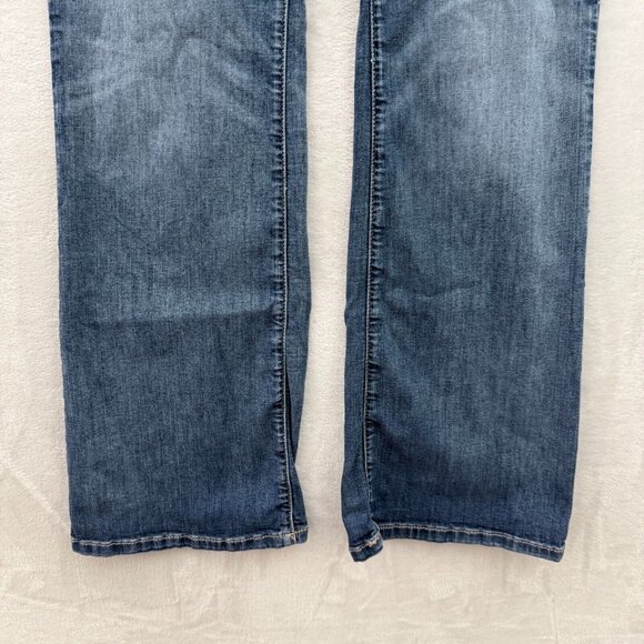 Ariat Jeans Womens 33R (36x30) Blue Bootcut Stretch Western Embellished Whisker - Picture 11 of 14